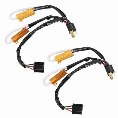 2ks LED dekodér Zátěžový odpor Bliká světlomet auta Bez chyb Kabelový svazek pro H4
