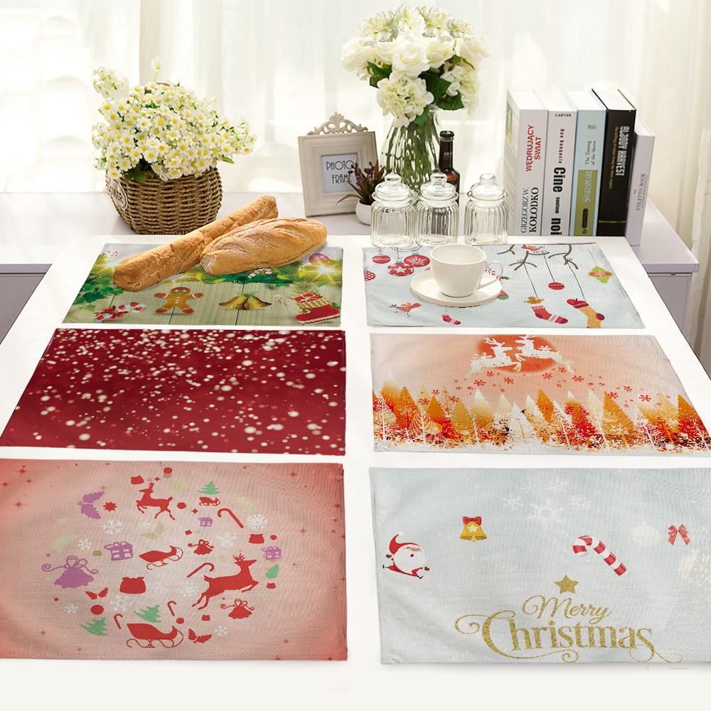 Buy Christmas Table Mat Christmas Placemat Santa Claus Table Napkin For
