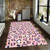 Dekorativer Teppich mit rosa Leopardenmuster für Schlafzimmer- oder Wohnzimmerdekoration Geeignet für den Einsatz als Anti-Rutsch-Matte für Wohnzimmer-Schlafzimmer-Sofas