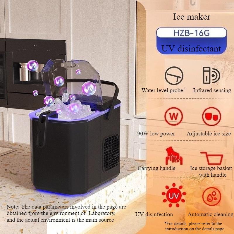 220V Commercial Electric Ice Maker  Bullet Cylindrical Home Ice Cube Making Machine Countertop For Small Milk Tea Shop