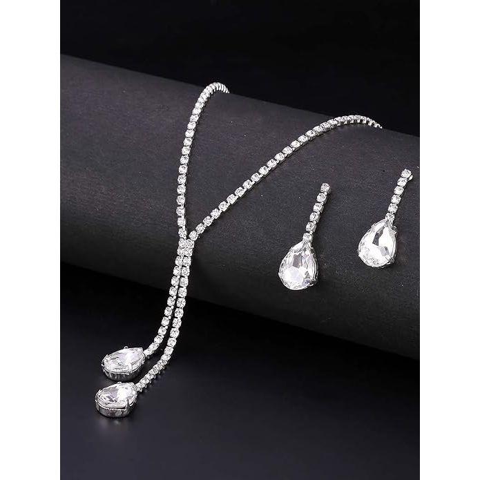 Yellow Chimes Jewellery Set for Women Fashion Crystal Zircon Necklace Set