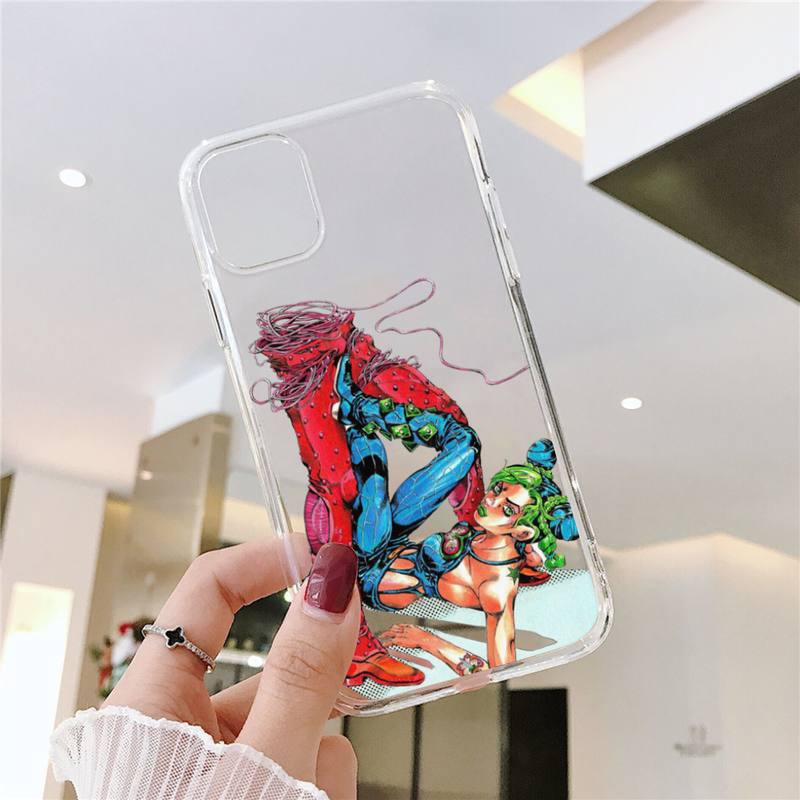 JoJos Bizarre Adventure Anime Phone Case For Xiaomi10T 11 Note10 Redmi7 8 9 S Pro K40 Poco3 Transparent Shell