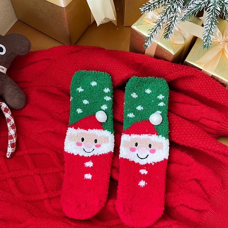 10Pair Christmas Coral Fleece Socks Women S Autumn And Winter Cute Warm Floor Socks Home Confinement Socks Christmas Women S Socks One size fits all
