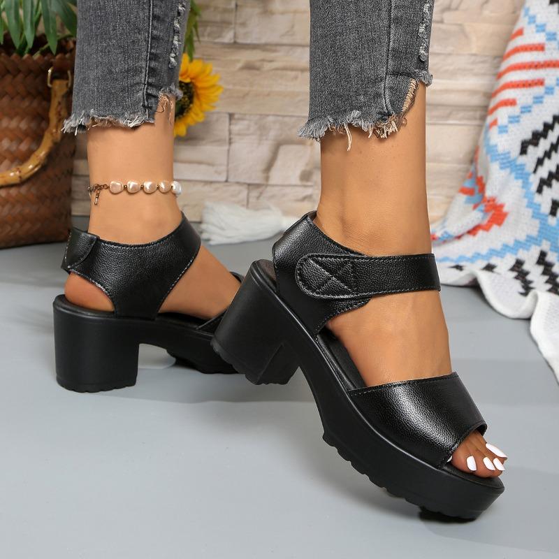 Watertop Platform Sandals New Summer High Heels Women's Shoes Thick Heel Fish Mouth Muffin Sandals Women