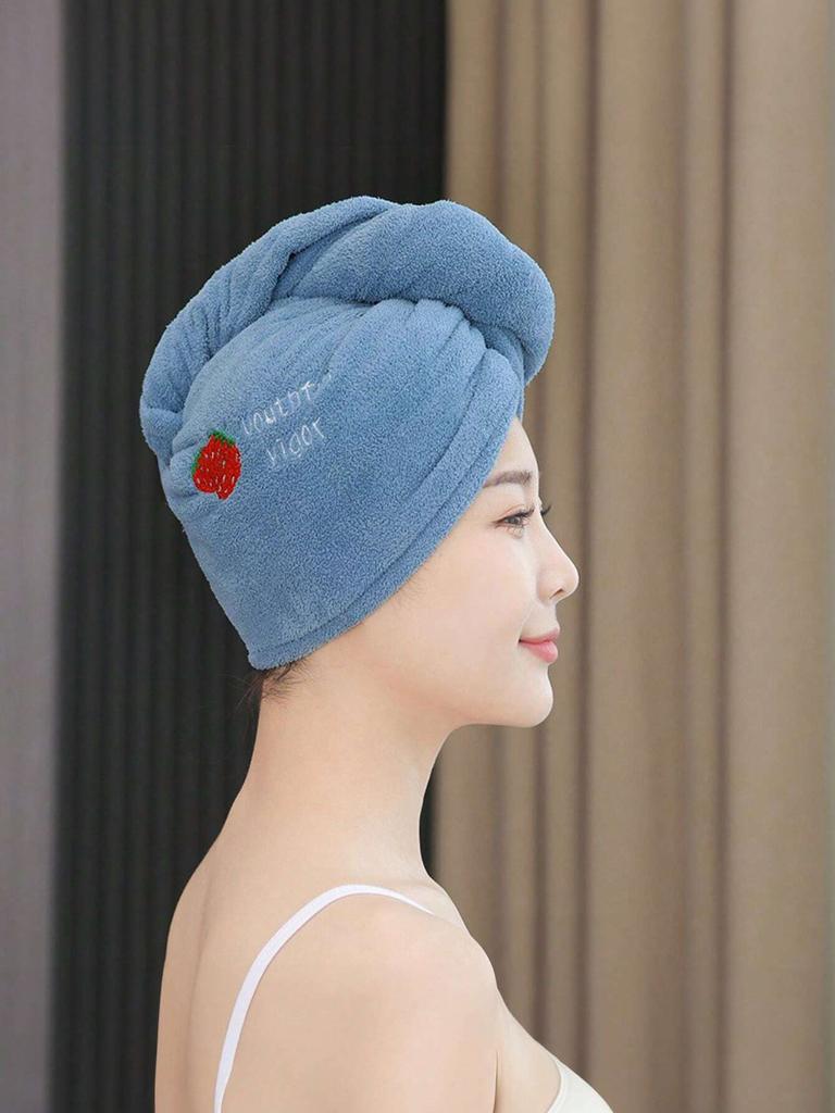 1pc Quickly Dry Hair Hat Towel Super Absorbent Soft Bathroom Women Head Towels Girls Cute Hair Towel Hair Dry Wrap Bonnets