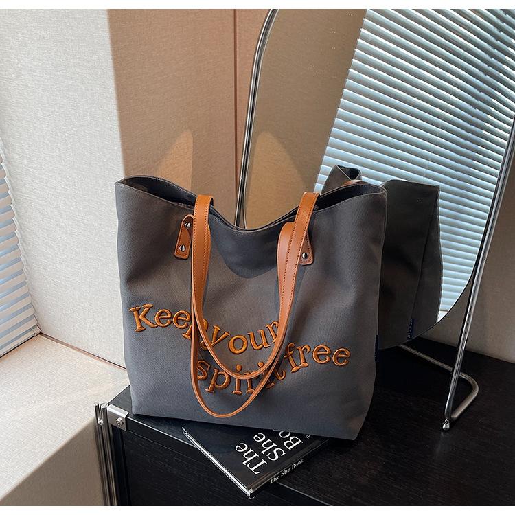 

Холщовая сумка большой вместимости простая наплечная сумка женская сумка-тоут для студентки колледжа ручная сумка сумочка ранец