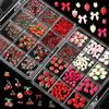 2025 3D Mini Resin Nail Art: Cream Strawberry & Translucent Cherry Fruit Cartoons
