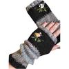1 Pair Mittens Useful Multi-Functional Durable Women Knitted Handmade Embroidery Gloves for Hiking
