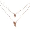 Plated Gold Stylish Geometric Arrow Multi Layer Necklace For Everyday Wear