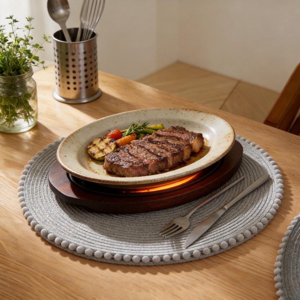 Round Pp Woven Table Placemat With Style For Home Dining Decor