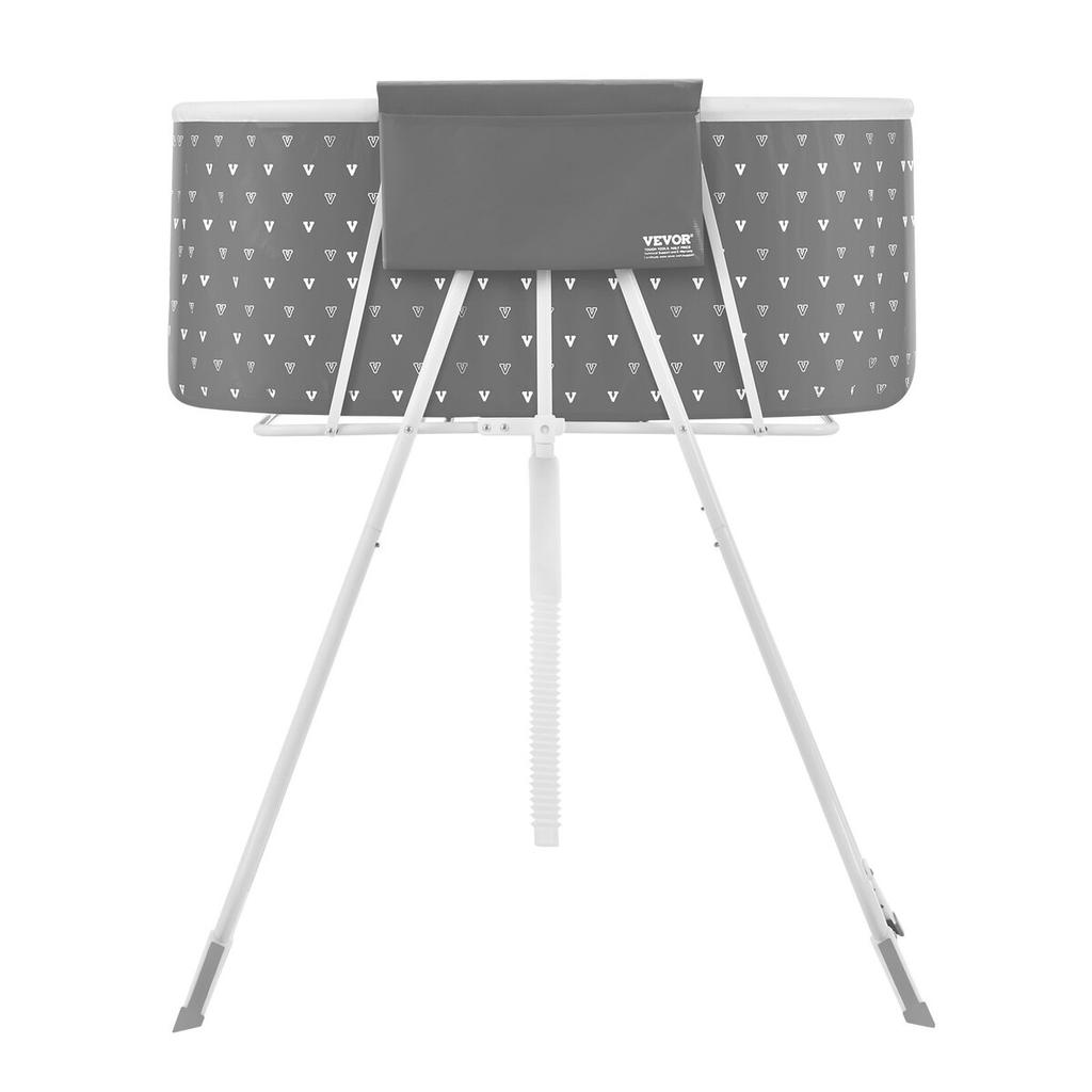 Foldable Dog Bathtub Elevated Grey Shower Station for Small & Medium Pets