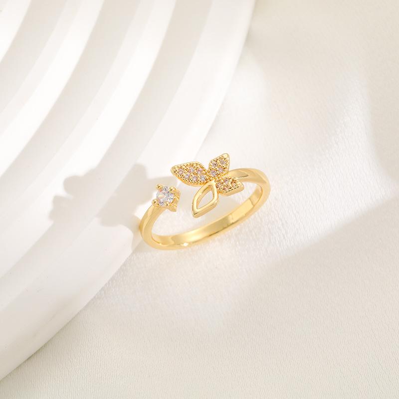 

Европейское и американское ретро-вдохновленное золотое регулируемое кольцо - трендовый холодный стиль, простое женское кольцо на палец