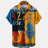 Chemise hawaïenne décontractée d'été imprimée en 3D pour hommes, chemise de bord de mer de vacances
