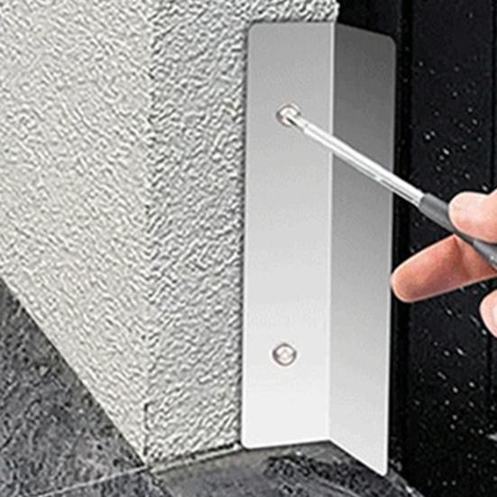 2 Peças Protetores de Vedação de Aço Inoxidável em Forma de L para Portas de Garagem contra Ratos Resistentes à Ferrugem de Alta Resistência
