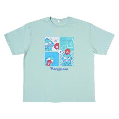 Sanrio Hangyodon Oversized Polyurethane T-Shirt (607908) - Body 65% Polyester, 35% Cotton; Rib 62% Polyester, 33% Cotton, 5% Free size(M-L)