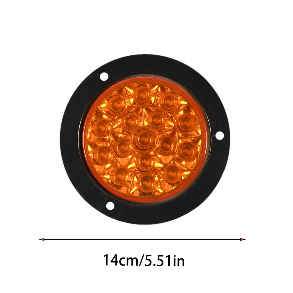 

Светодиодные задние фонари для прицепа, водонепроницаемые, 4-дюймовые, круглые, красные, янтарные, светодиодные задние фонари для прицепа, 2 шт., круглые задние фонари для грузовиков жёлтый