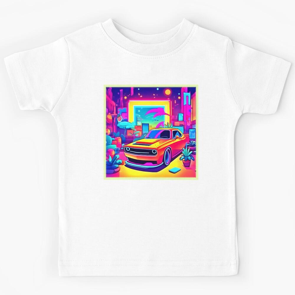 Neon Dream Car Escape Kids T-Shirt 140