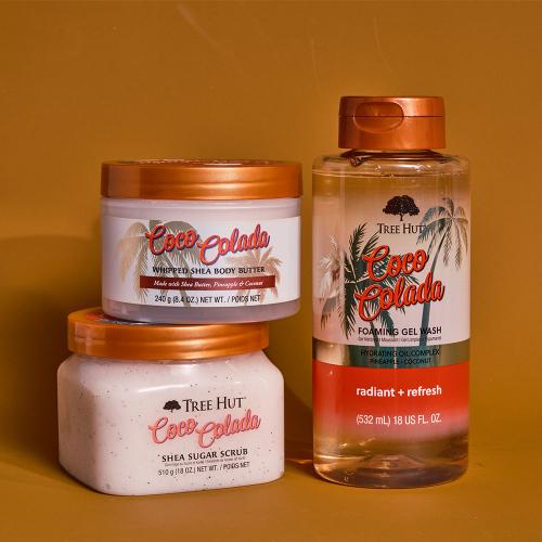 Tree Hut Tělový peeling + Pěnivý gelový mycí prostředek + Šlehané tělové máslo 3dílná sada Vyberte 1