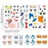 12Sheets Make A Face Diy Sticker Safari Animal Mermaid Decoration Kid Enlightenment Jigsaw Puzzle Stickers Funny Cartoon Pet Zyf