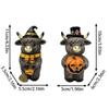 Handgefertigte Hochlandrind-Skulptur Hochlandkuh-Figuren Herbstkürbis Ahorn Halloween-Zwerge Harzstatuen für Thanksgiving