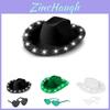 Cowboy Hat With Light And Glasses For Cosplay And Party Events
