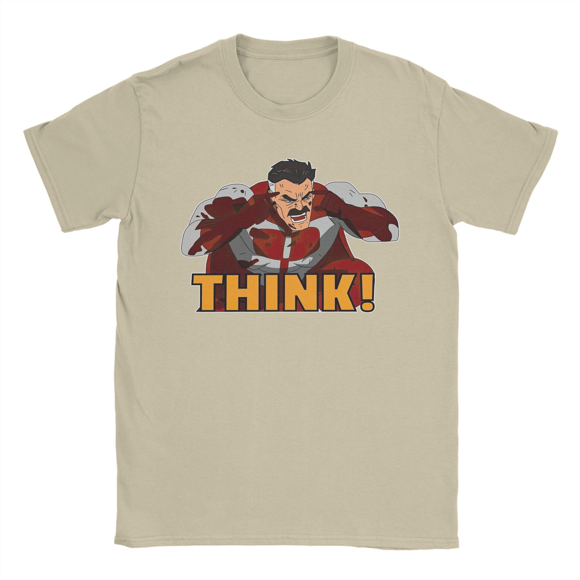 

Чоловічі футболки Invincible Omni-Man Think Бавовняні топи Злі футболки з коротким рукавом з круглим вирізом Партійні футболки M