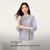 Giordano Women's Pure Cotton Round Neck 3/4 Sleeve Blouse