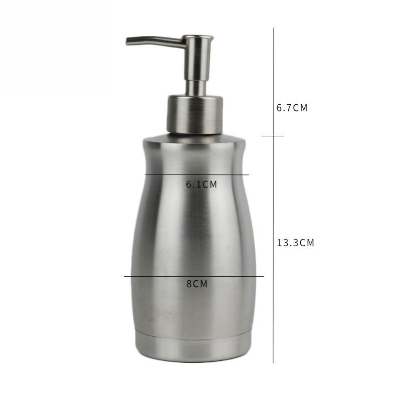 

304 Stainless Steel Lotion Dispenser Manual Soap Dispenser Pump Bottle for Hand Soap Shower Gel Bathroom Hotel Use