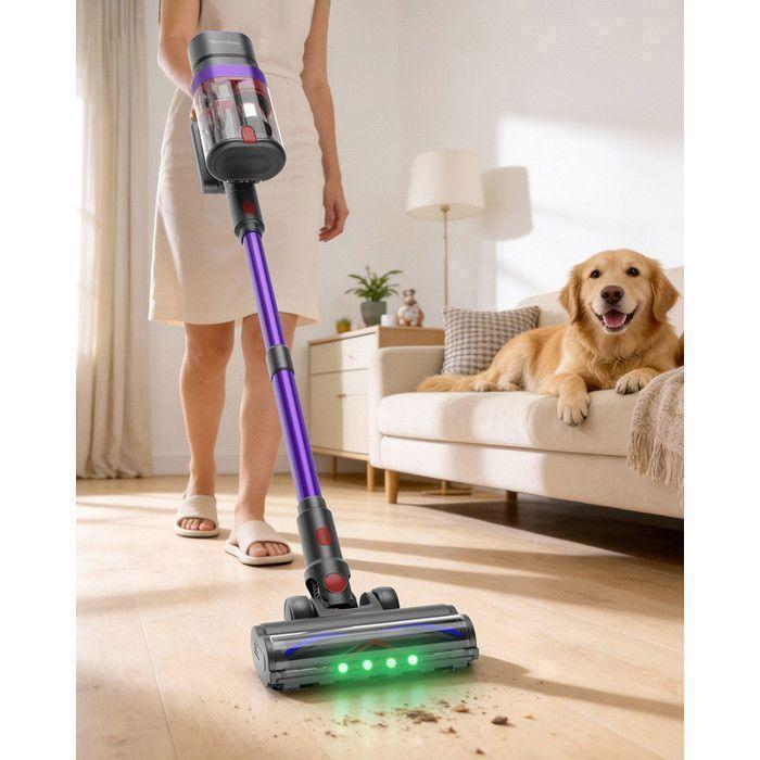 Aspirateur sans fil - TEENDOW V20 Strong - 45000Pa - 50mins - Écran tactile - Filtre à 5 étages - bac à poussière de 1,5L - 500W