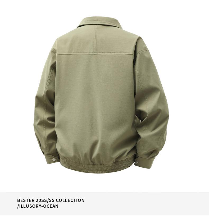 Chaqueta de Solapa Casual Americana de Moda para Hombre - Ropa de Trabajo de Piloto de Primavera, Tallas Grandes Disponibles