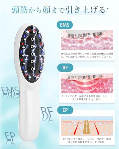 [New for Winter 2025] Tibnozt Electric Facial Lift Brush, Scalp Brush, Electric EMS RF EP, 3D Vibration, 2-Color LED, Negative Ions, Large Capacity Li