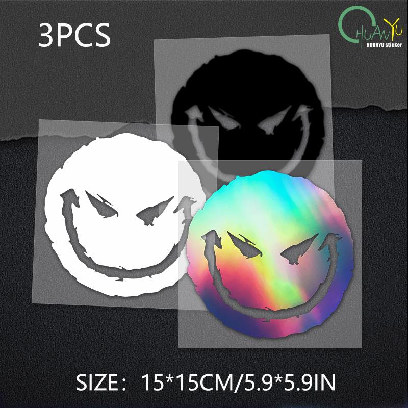 Personalisierte Autoaufkleber Dekorative Motorradaufkleber Böses Gesicht Dekorative Accessoires Wasserdichter Vinylaufkleber