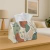 1pc Boho Modern Minimalist Tissue Box Cover - Abstract Line Drawing Faces & Patterns, Pastel Bohemian Case Suitable for Living Room, Bathroom, Decor, 