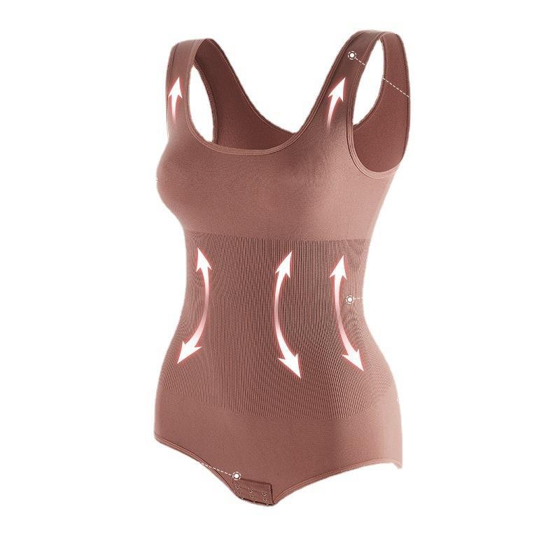 Plus-Size One-Piece Shaper: Postpartum Tummy-Tucking, Butt-Lifting, and Body-Shaping Girdle with Snap Closures
