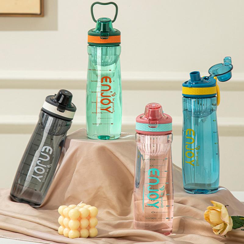 Sticlă de apă din plastic pentru băut, portabilă, sport, cană pentru ceai, cafea, ustensile de bucătărie, sticlă de apă pentru copii pentru școală