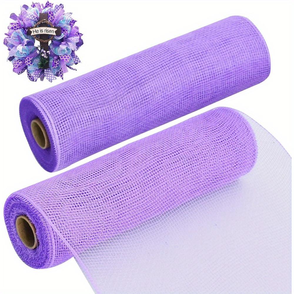 25cm Decorative 2 Rolls White Mesh Ribbbon Rolls Fabric Mesh For Mesh Wreath Supplies Front Door Wreath Crafts Tree Decor