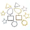 10 Stück Edelstahl Goldfarbe Anhänger Geometrisch Stempelrohlinge DIY Poröser Verbinder Anhänger Halskette Ohrring Zubehör