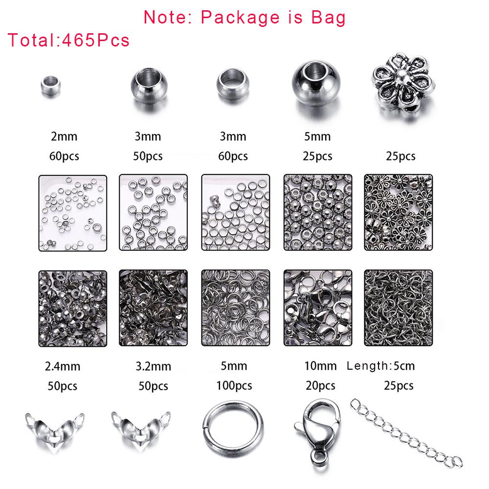 

352-950Pcs Stainless Steel Jewelry Making Kits Lobster Clasp Jump Rings End Crimps Beads Clasp for DIY Jewelry Accessories