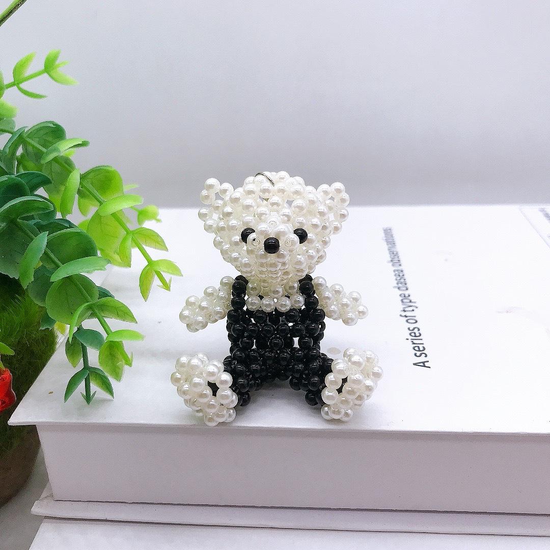 

Handcrafted Woven Imitation Pearl Teddy Bear, Rabbit, Panda Clothing & Accessories (E18)