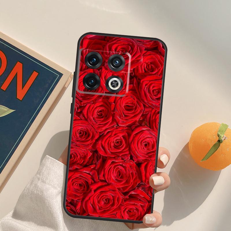 Beautiful Garden Red Roses Flowers Case For OnePlus 15 13 12 11 13R 12R 10T 8T 13T OnePlus Nord 5 CE 3 2 4 Lite N20 N30 Cover