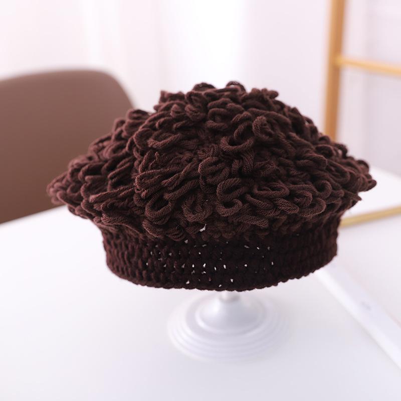 Hot-selling baby hat wig hat baby children photo funny explosive hood boys and girls curly hat tide