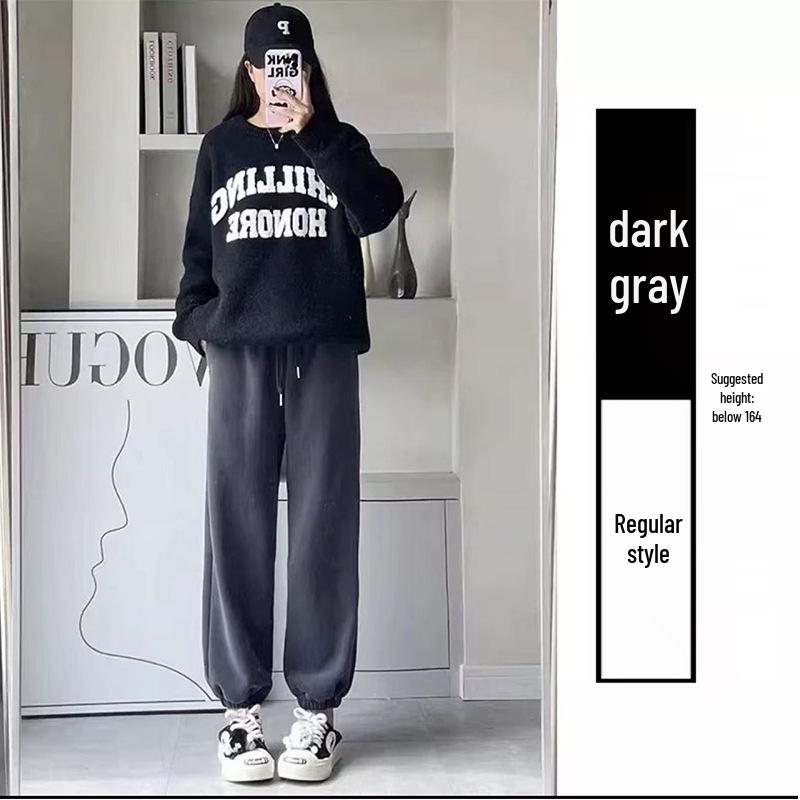 

Women s Fleece-Lined Harem Pants - Thickened, Cuffed, Casual Autumn/Winter 2023 L (105-120 kg)