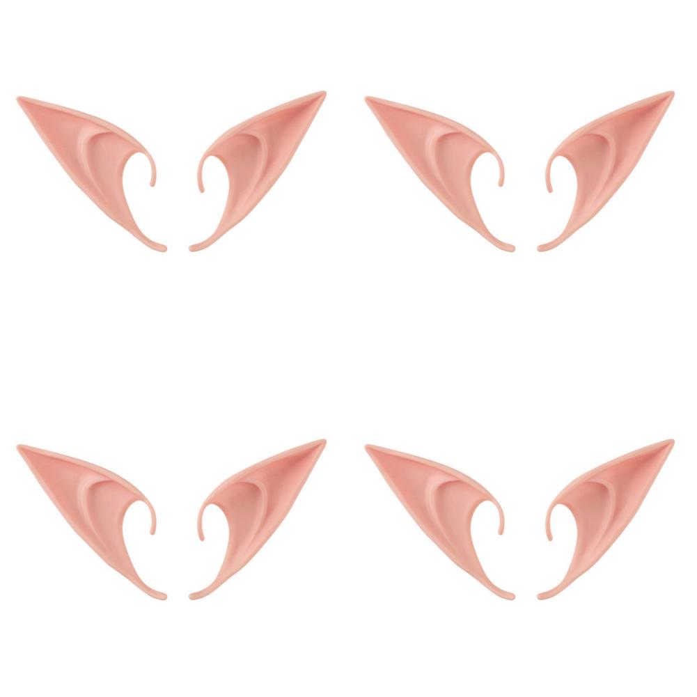 Halloween Cosplay Latex Fairy Angel Elf Ears Masquerade Party Costumes Halloween Party Decoration Supplies Photo Props Kids Gift