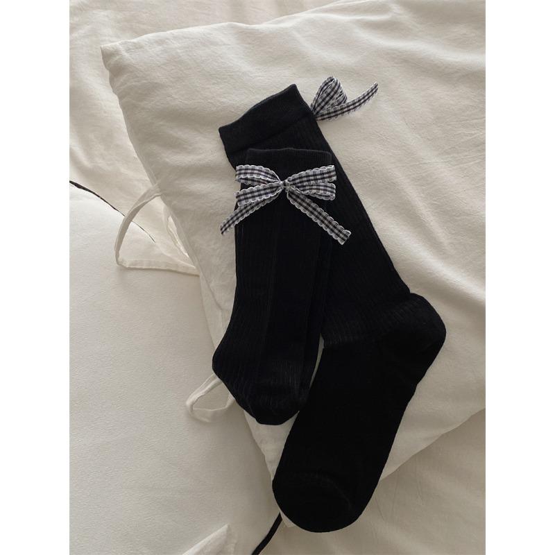 Ladies Spring and Summer Bow Small Fresh Ballet Wind Drum Pile Socks