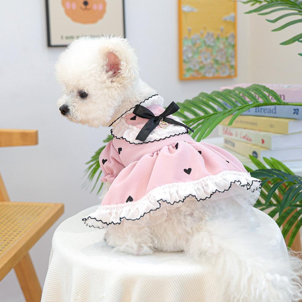 Cute Dog Princess Dress Breathable Dog Fluffy Skirt Stylish Pet Puppy Clothing  Birthday Party