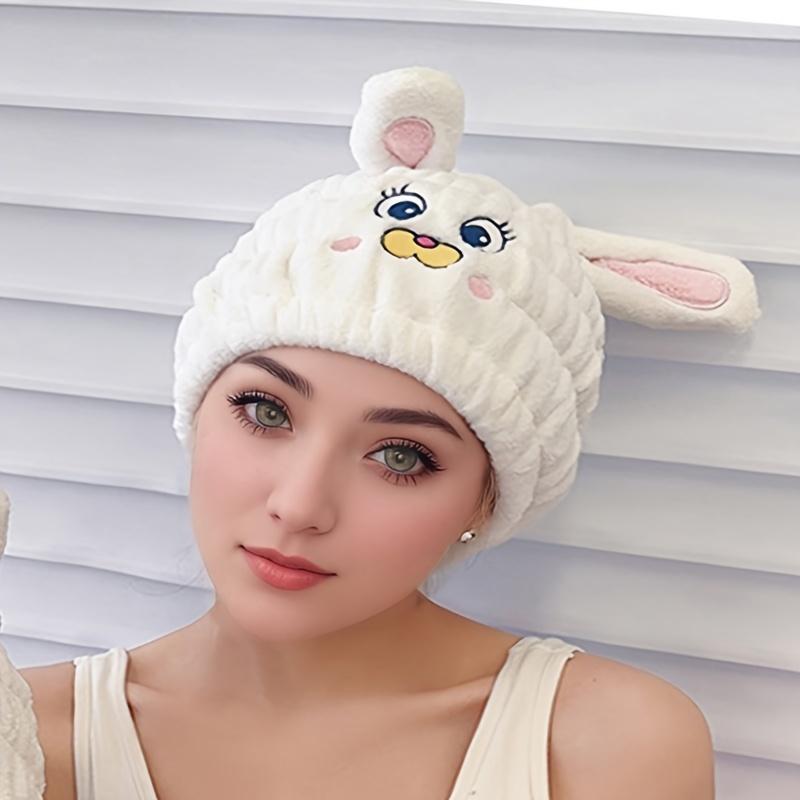 1Pc dry hair cap, new cute shower cap, head towel for women, no blow-drying hair towel, super water absorption and quick drying.