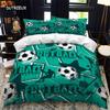 Soccer Duvet Cover Set 23pcs FootBall Print Bedding Set with Comforter Cover and Pillowcases Ball Theme for Kids Teens Adults