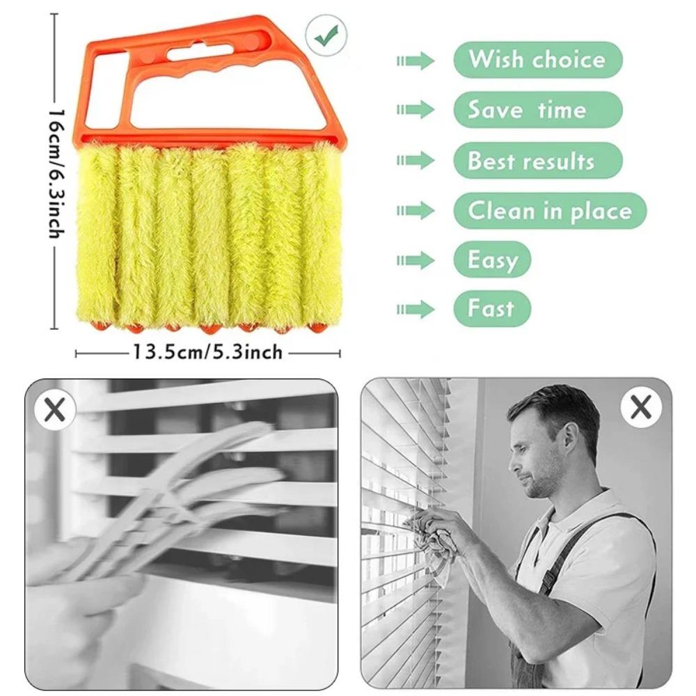Window Cleaning Brush Microfiber Air Conditioner Cleaning Duster Cleaner Wash Venetian Blind Blade Cleaning Cloth Kitchen Tool