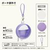 Lihit Lab myfa Oshikatsu Decoration Circle Pouch Charcoal Black A3330-24 Clear Window Bag for Plushies Pins
