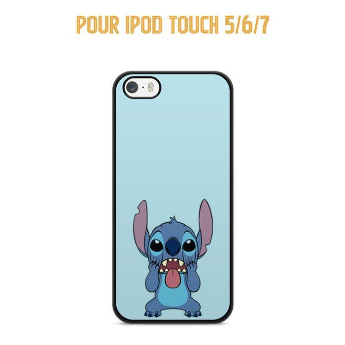 Pouzdro na telefon - ŠÍLENÉ POUZDRO - Stitch Disney - Polotuhé - Černé - Ipod 5 6 7